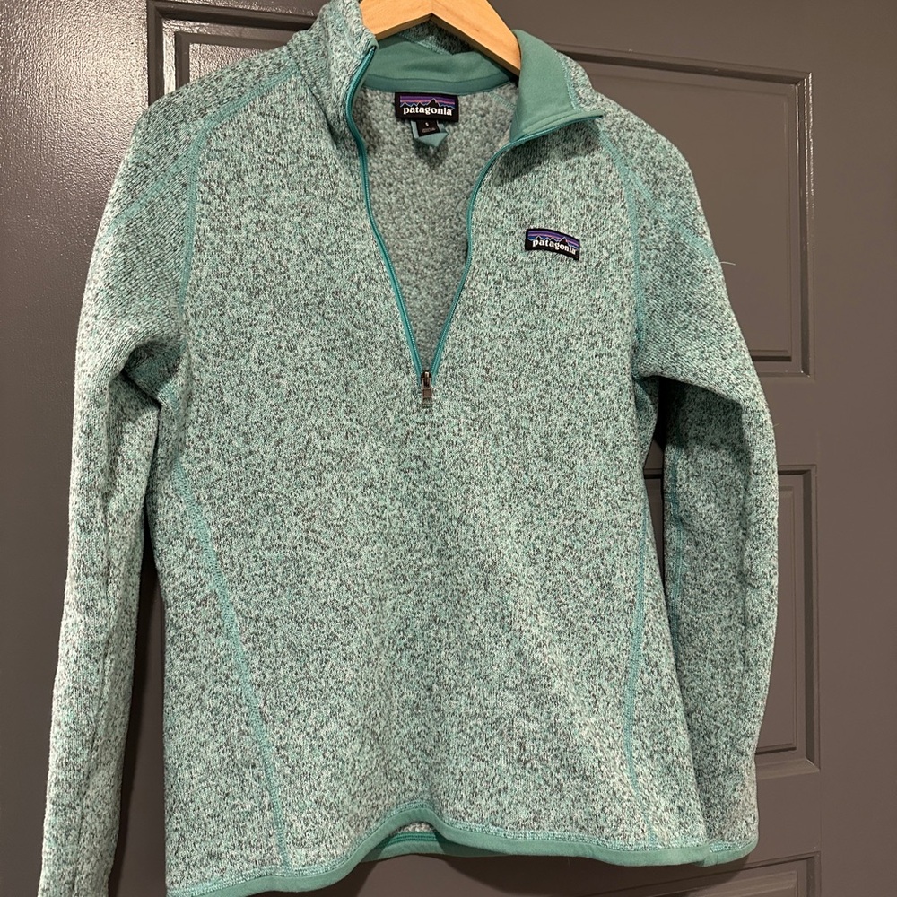 Patagonia Teal Quarter-Zip Fleece better sweater